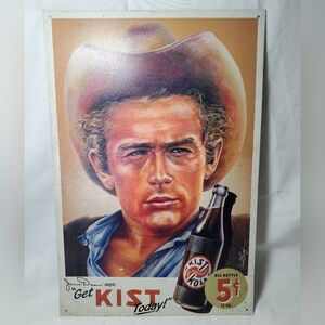 James Dean "Get KIST Today!" Vintage 1996 Distressed Metal Collectible Sign